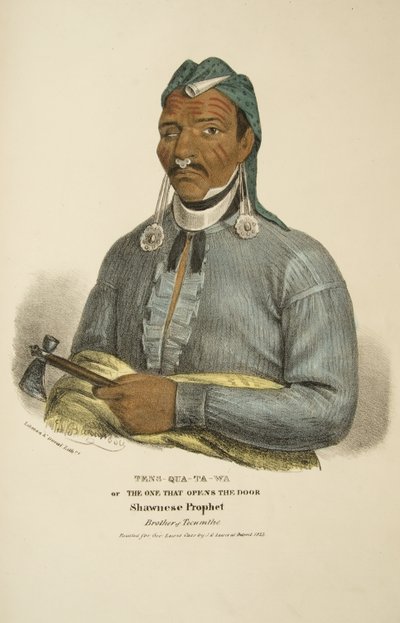 Tens-qua-ta-wa or The One that Opens the Door, Shawnese Prophet by James Otto Lewis